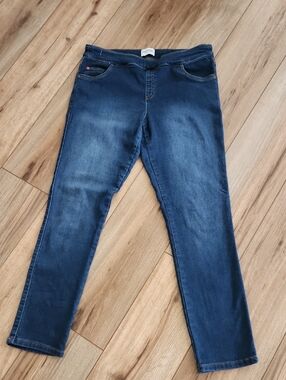 Pajama Jeans Dark Blue Stretch Straight Leg Jeans Women Size Medium
